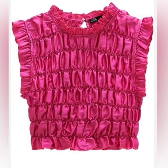 Zara Ruched Cropped Top - Picture 1 of 1